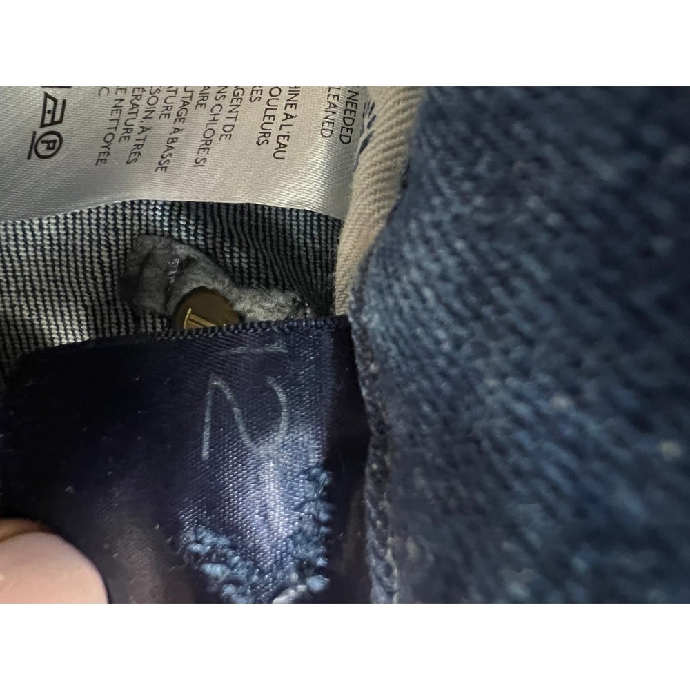 Pilcro Denim Jumpsuit 12 Blue Excellent Flare Leg Vest Top V-Neck - Picture 9 of 16
